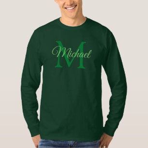 T-shirt Monogramme personnalisé Lettre initiale Nom Homme