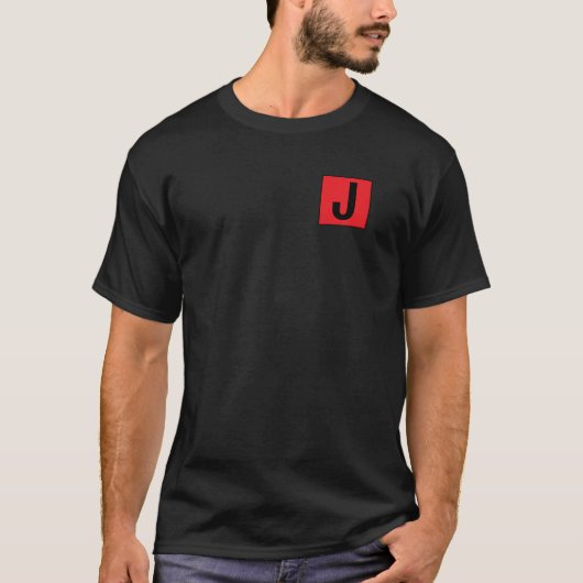 T-shirt Monogramme professionnel élégant moderne simple (Devant)