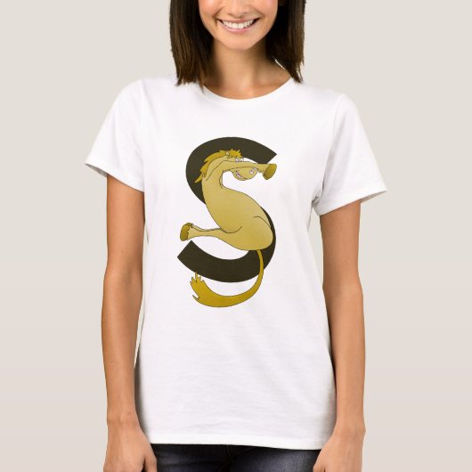 T-shirt Monogramme S Funny Pony Customisé (Devant)