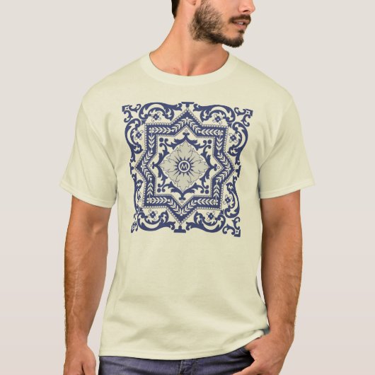 T-shirt Monogramme transparent Azulejo Style Tee (Devant)