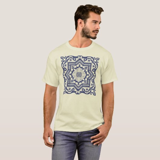 T-shirt Monogramme transparent Azulejo Style Tee (Devant entier)