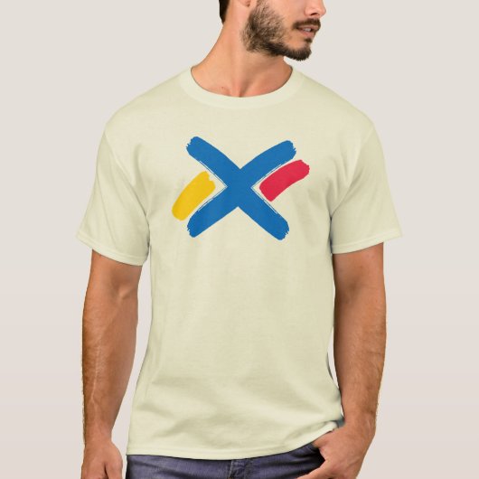 T-shirt Monogramme X en peinture classique (Devant)