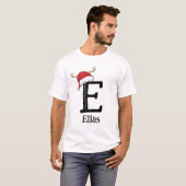 T-shirt Monogrammed Family Christmas Personalize With Name (Devant entier)