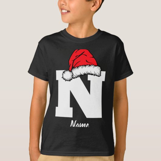 T-shirt Monogrammed Family Christmas With Name  (Devant)