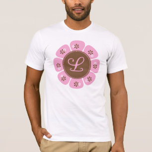 T-shirt Monographie Brown et rose L