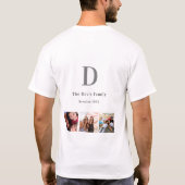 T-shirt Monographie de collage photo de famille (Dos)
