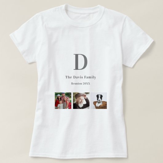 T-shirt Monographie de collage photo de famille (Design devant)