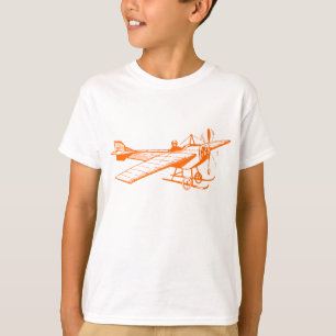T-shirt Monoplane vintage - Orange