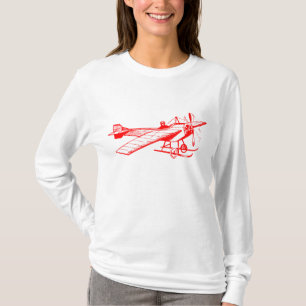 T-shirt Monoplane vintage - Rouge
