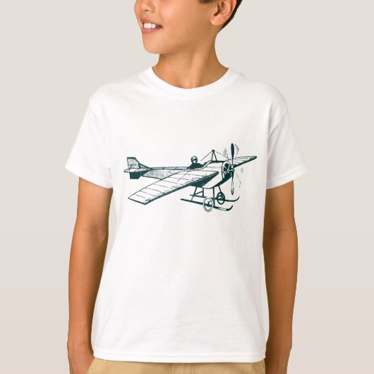 T-shirt Monoplane vintage - Vert foncé (Devant)