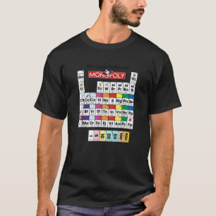 T-shirt Monopole Tableau Périodique De Monopole Couleur Vi