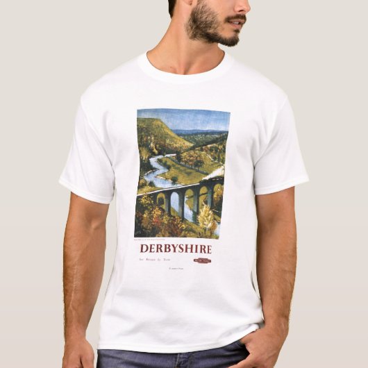 T-shirt Monsal Dale, train et viaduc British Rail (Devant)