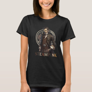 T-shirt Monsieur Steampunk Rétro Scifi Engrenage Mécanique
