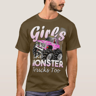T-shirt Monster Camion Filles Comme Monstres Aussi Anniver