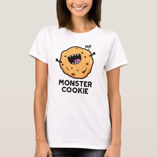 T-shirt Monster Cookie Funky Food Pun (Devant)