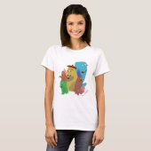 T-shirt Monster Friends Forever Character Cartoon Art (Devant entier)