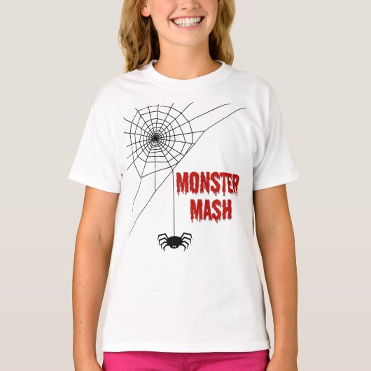 T-shirt Monster Mash Halloween Spiderweb (Devant)