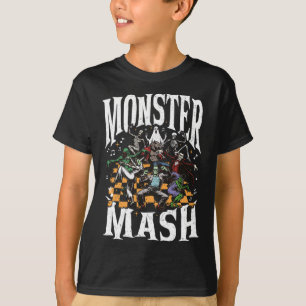 T-shirt Monster Mash Retro Halloween Funny Monster Éffraya