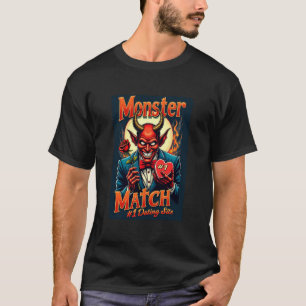 T-shirt Monster Match Dating Website The Devil Edition