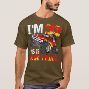T-shirt Monster Truck 32e anniversaire garçon 32 ans naiss