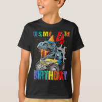 Monster Truck 4 ans Tee 4 anniversaire Boy Mons