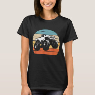 T-shirt Monster Truck American Flag Racing USA Vintage