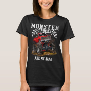 T-shirt Monster Truck Are My Jam For Youth & Adultes Vint
