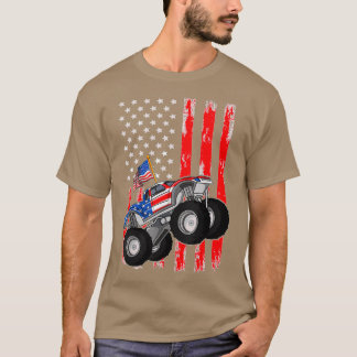 T-shirt Monster Truck avec nous drapeau américain