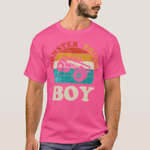 T-shirt Monster Truck Boy Enfants Retro Vintage Monster Tr