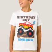 T-shirt Monster Truck Boy fête d'anniversaire (Devant)