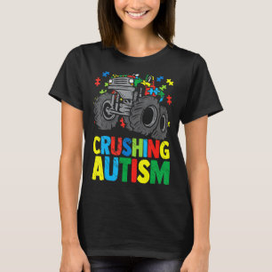 T-shirt Monster Truck Crushing Austim Chemise Autisme