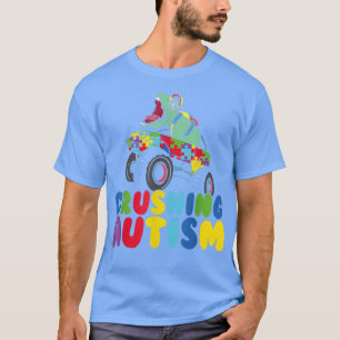 T-shirt Monster Truck Crushing Autism Puzzle Mom Teacher S