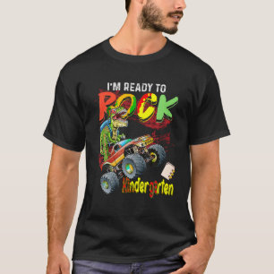 T-shirt Monster Truck Dinosaur Garçons Je suis prêt à Rock