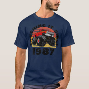 T-shirt Monster Truck Driver Crushing It Since 1987 Birthd