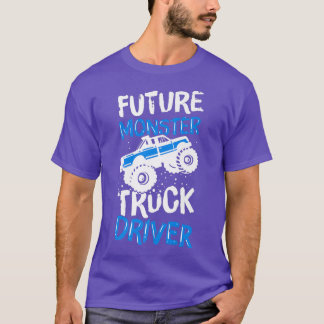 T-shirt Monster Truck Driver License Racing Dit Kids Bi