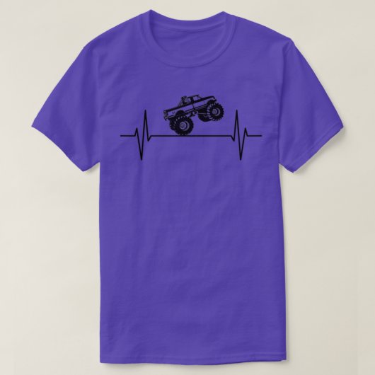 T-shirt Monster Truck ECG Pulse Heartline Heartbeat Freque (Design devant)