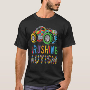 T-shirt Monster Truck Écrasant Tout-Petit Autisme Sensibil
