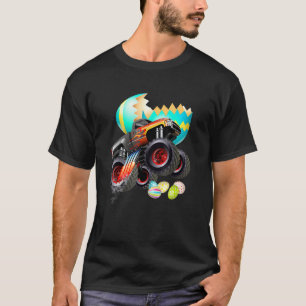 T-shirt Monster Truck Eggs Pâques Egg Chasse Garçons Enfan