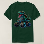 T-shirt Monster Truck Funny Design équitation T Rex Lover  (Design devant)