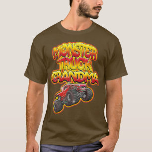 T-shirt Monster Truck Grandma Hot Red Graffiti Style Drôle