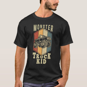 T-shirt Monster Truck Kid Pour Garçons Filles Retro Vintag