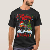 T-shirt Monster Truck Lights Xmas Tree Père Noël Monster T (Devant)