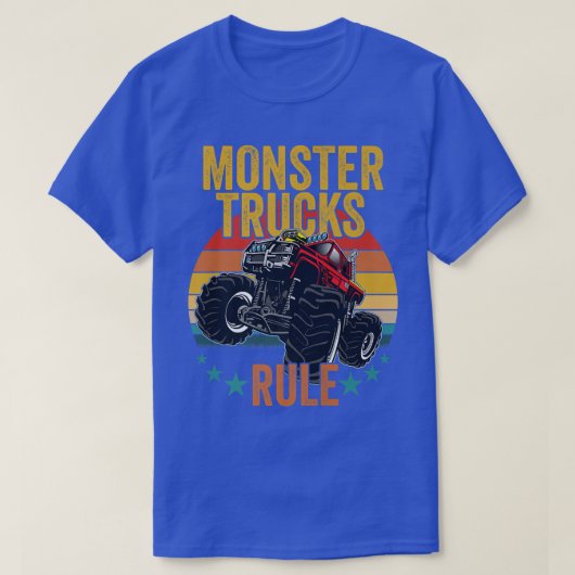T-shirt Monster Truck Monster Trucks Rule  (Design devant)