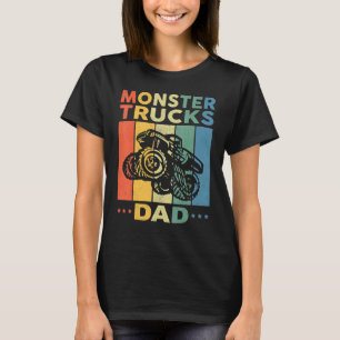 T-shirt Monster Truck Papa Retro Vintage Monster Truck