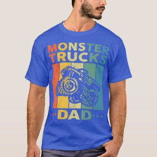 T-shirt Monster Truck Papa Retro Vintage Monster Truck 3