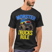 T-shirt Monster Truck Rule Monster pour hommes Femmes Enfa (Devant)