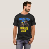 T-shirt Monster Truck Rule Monster pour hommes Femmes Enfa (Devant entier)