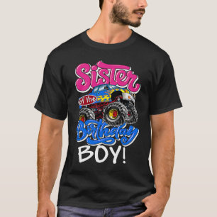 T-shirt Monster Truck Sister of the Birthday Boy