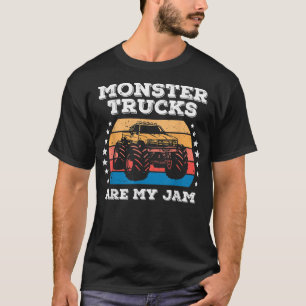 T-shirt Monster Truck Sont Ma Jam Retro Vintage Sunset Fem