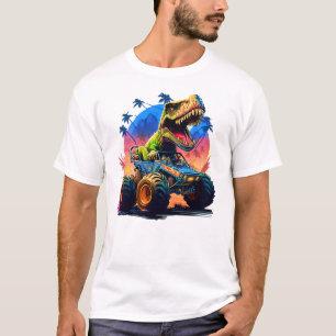 T-shirt Monster Truck & T-Rex Dinosaur